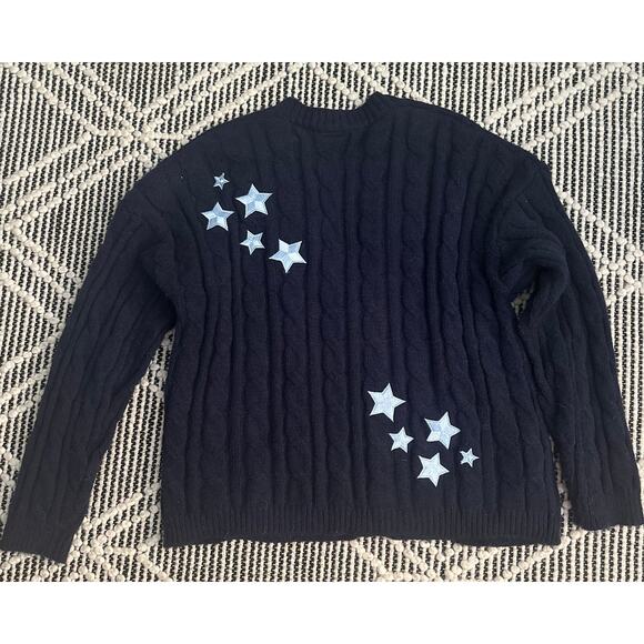 Taylor Swift Midnights Navy Cardigan Sweater with Blue Stars, XL/2XL - Picture 2 of 7